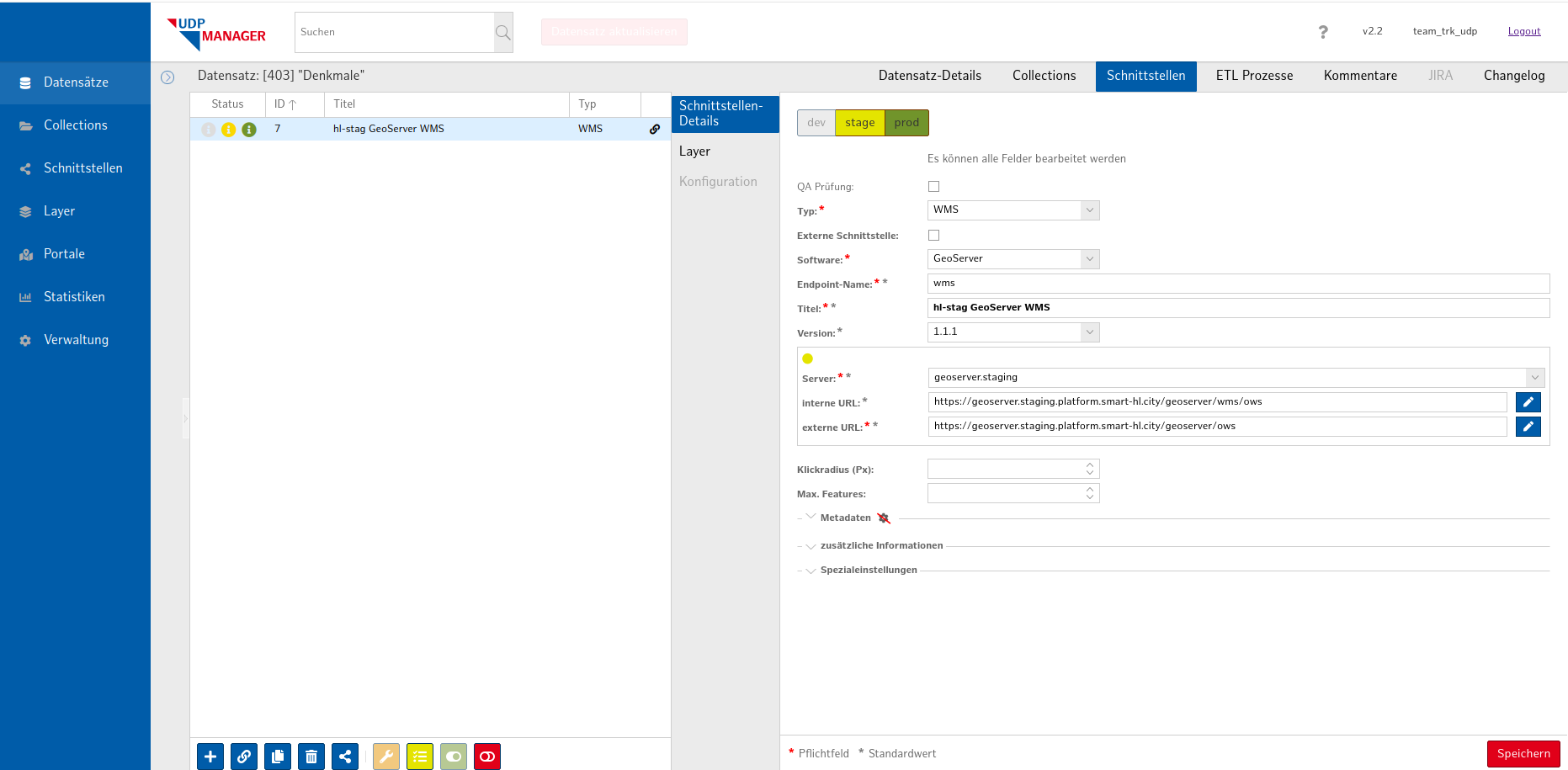Schritt 4: Schnittstelle anlegen